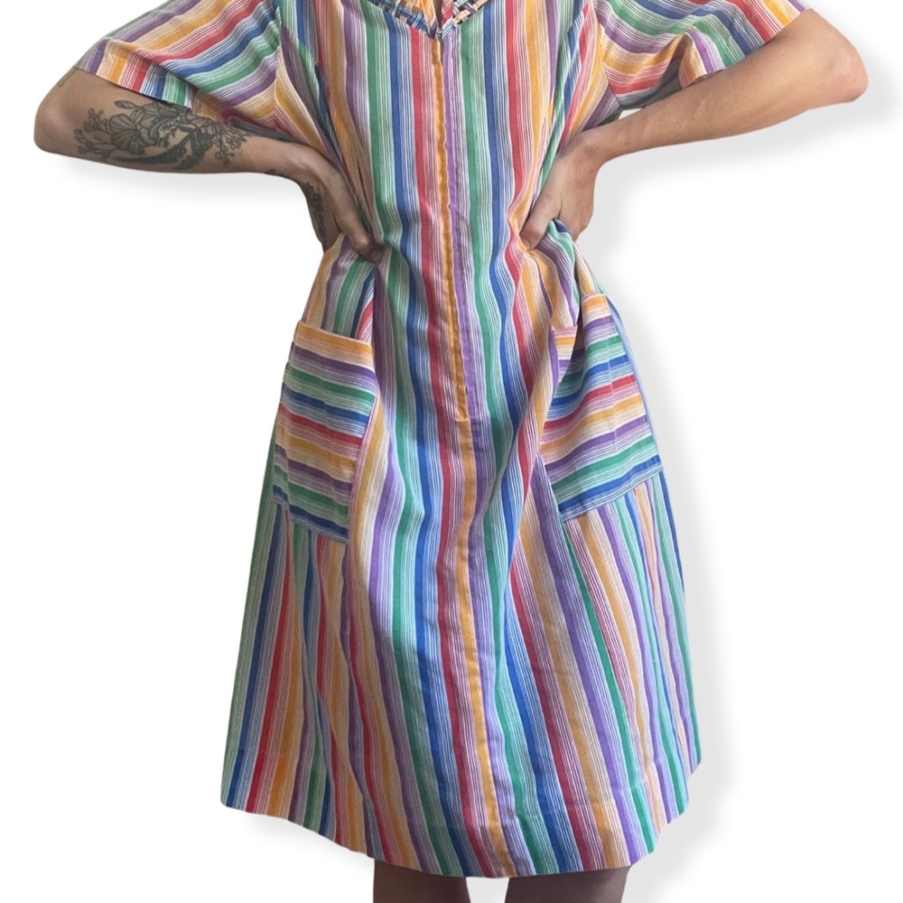 Vintage rainbow house dress